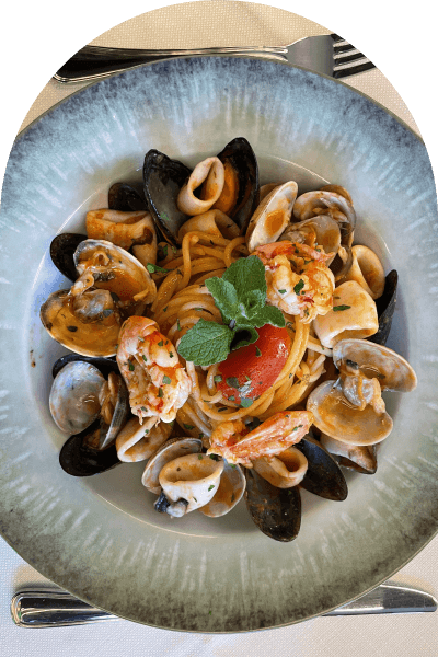 Wine pouring over a dinner table
